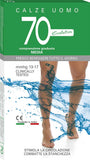 Calzini gambaletto riposante da uomo in cotone den 140 Cabifi calze compressione
