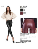 Leggings ecopelle felpato da donna coprente termico Eletta Milano EL202
