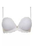 Reggiseno pizzo fascia balconcino super push up + 2 taglie Lormar Double extra