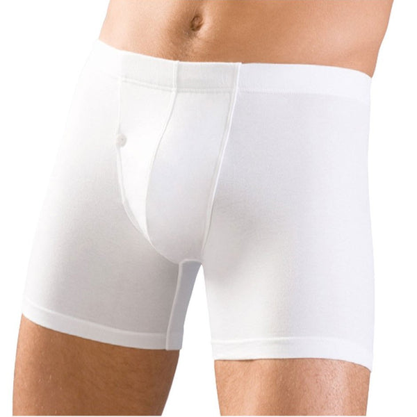 cotonella boxer da uomo elastico interno cotone elasticizzato con apertura 8308 bielastico bianco