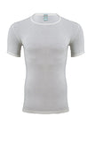 Madiva - Maglia girocollo da uomo mezza manica lana cotone T-SHIRT intima Vulcano