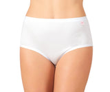 6 slip culotte maxi vita alta elasticizzato da donna in cotone bielastico DS302