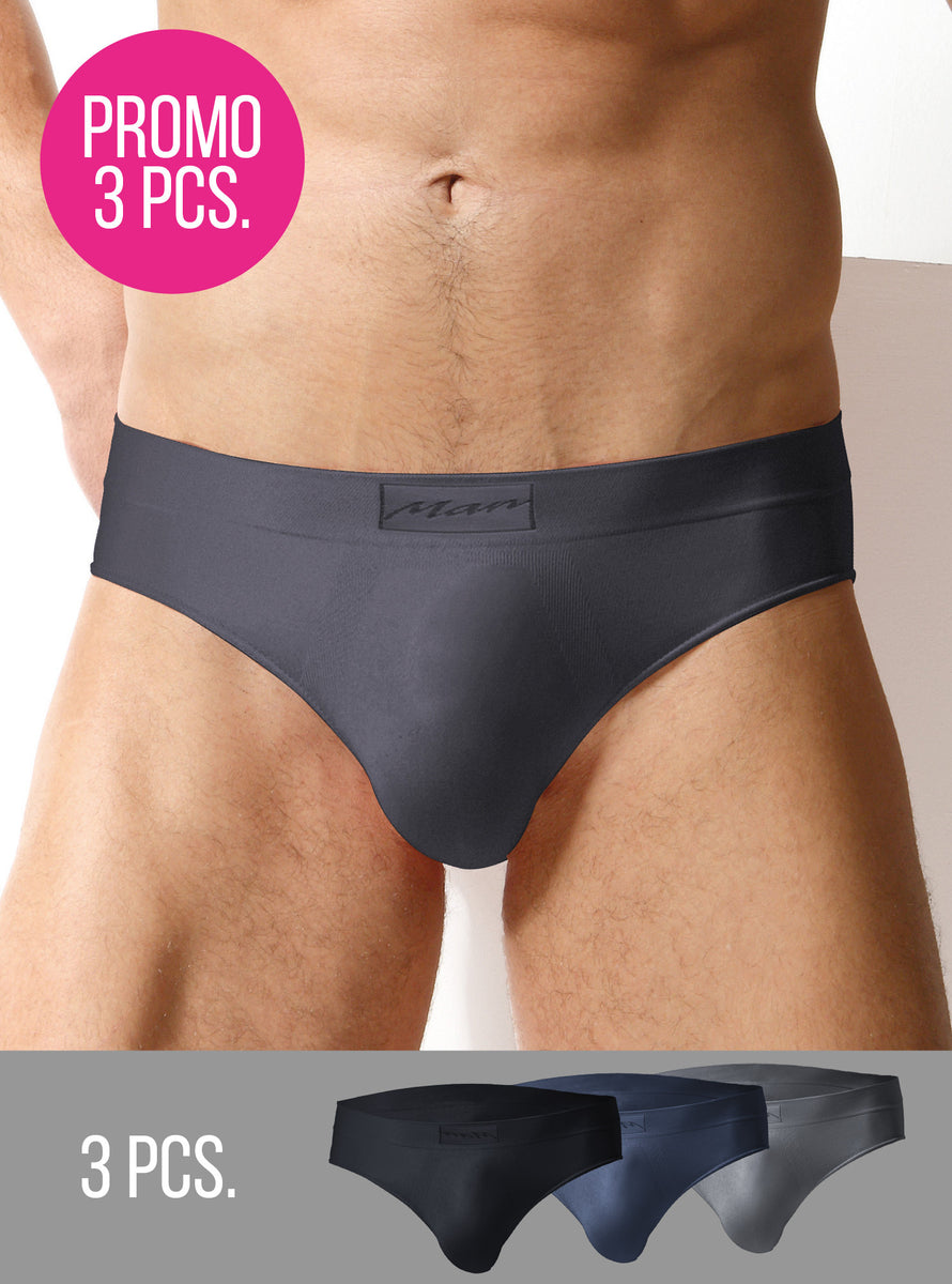 Intimidea - 3 men's underwear briefs in seamless breathable microfibre –  Intimo biancheria e merceria Perdifumo