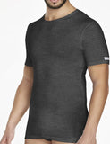 3 maglie t-shirts elasticizzate girocollo da uomo mezza manica cotone elastico Pierre Cardin PCU100