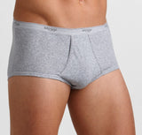 Sloggi - 2 slip con apertura anteriore da uomo in elastico esterno di cotone basic MAXI