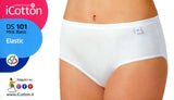 6 slip midi da donna in cotone elastico elasticizzato iCotton DS101
