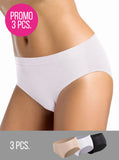 Intimidea - 3 slip midi da donna in microfibra elasticizzata seamless 310283 medio