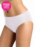 Intimidea - 3 slip midi da donna in microfibra elasticizzata seamless 310283 medio