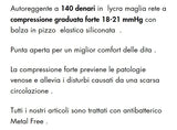 Silca - Autoreggenti da donna riposante den 140 denari punta aperta compressione gradutata forte 3187 calze