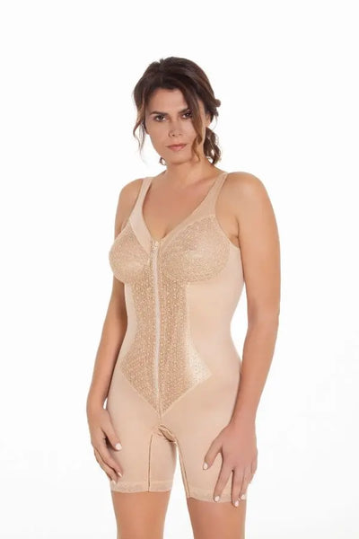 Body gambaletto da donna chiusura lampo cerniera con gamba coppa C Clara Manuela