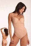 Body liscio da donna imbottito con ferretto coppa C Clara Nicole sposa