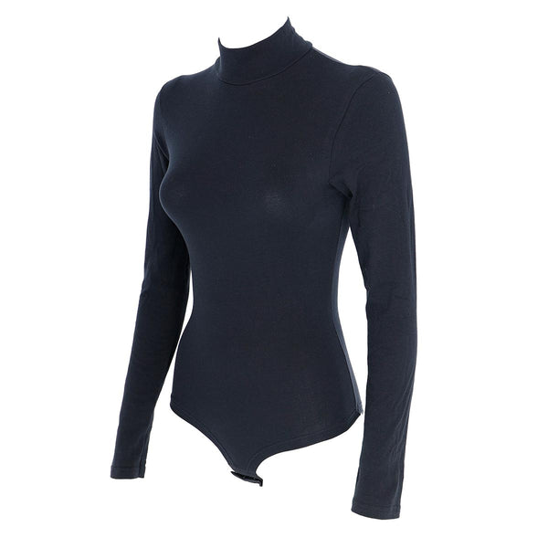 Body lupetto da donna a manica lunga in cotone elastico garzato cotonella 3510