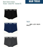 Boxer uomo cotone elasticizzato elastico esterno Australian bielastico TRI110