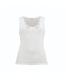 Canottiera spalla larga scollo V da donna in lana Madiva Agnese 9024 intima