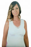 Canottiera a spalla larga da donna in cotone Richbell RH62 top canotta intima