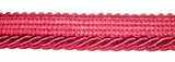 Corda cordone con fettuccia nastro passamaneria altezza 2 cm 790/6 a metraggio