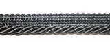 Corda cordone con fettuccia nastro passamaneria altezza 2 cm 790/6 a metraggio
