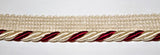 Corda cordone con fettuccia nastro passamaneria altezza 2 cm 790/6 a metraggio