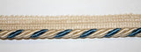 Corda cordone con fettuccia nastro passamaneria altezza 2 cm 790/6 a metraggio