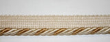 Corda cordone con fettuccia nastro passamaneria altezza 2 cm 790/6 a metraggio