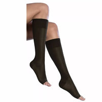 Calzettoni Donna In Cotone Traforato - Gambaletti Eleganti Per Oktoberfest, Dirndl, Matrimoni (Nero/Bianco)