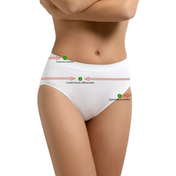 Guaina da donna Slip SL053L modellante e contenitiva sensi' in microfibra Sensì