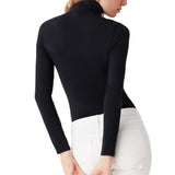 Maglia dolcevita da donna manica lunga in cotone elastico garzato Cotonella 3505