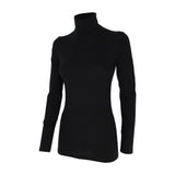 Maglia dolcevita da donna manica lunga in cotone elastico garzato Cotonella 3505