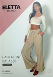 Pantalone palazzo da donna Eletta Milano EL26303 panta leggings pantapalazzo