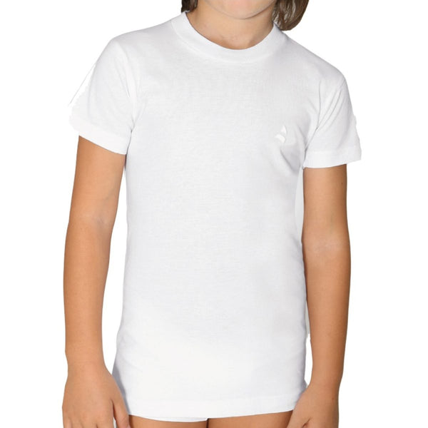 maglia girocollo mezza manica bimbo ragazzo bambino puro cotone navigare 13020