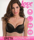 Reggiseno da donna balconcino imbottito con ferretto coppa B Love and bra Greta