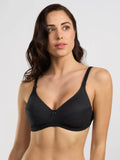 Reggiseno da donna non imbottito spalline larghe coppa C in cotone Spiman 307