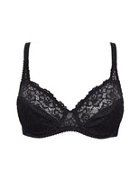 Reggiseno con ferretto da donna sielei foderato in cotone e con pizzo esterno 942