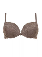 Reggiseno balconcino super push up più 2 taglie con ferretto Lormar Double Pizzo
