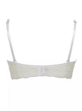 Reggiseno pizzo fascia balconcino super push up + 2 taglie Lormar Double extra