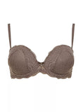 Reggiseno pizzo fascia balconcino super push up + 2 taglie Lormar Double extra