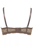 Reggiseno pizzo fascia balconcino super push up + 2 taglie Lormar Double extra