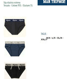 Slip uomo cotone elasticizzato elastico esterno Australian bielastico TRIPM02