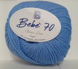Gomitolo filato lana baby merinos BBB bebè 70 creazione di copertine per neonato bebe misto lana 50 gr 200 metri