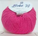 Gomitolo filato lana baby merinos BBB bebè 70 creazione di copertine per neonato bebe misto lana 50 gr 200 metri