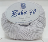 Gomitolo filato lana baby merinos BBB bebè 70 creazione di copertine per neonato bebe misto lana 50 gr 200 metri