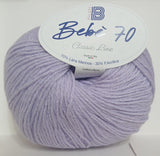Gomitolo filato lana baby merinos BBB bebè 70 creazione di copertine per neonato bebe misto lana 50 gr 200 metri
