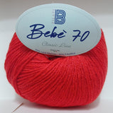 Gomitolo filato lana baby merinos BBB bebè 70 creazione di copertine per neonato bebe misto lana 50 gr 200 metri