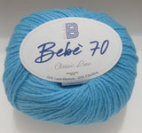 Gomitolo filato lana baby merinos BBB bebè 70 creazione di copertine per neonato bebe misto lana 50 gr 200 metri