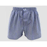 Colombo - Men's boxer shorts with front opening and button in Kent cotton poplin thread 