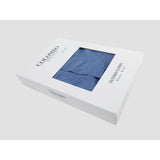 Colombo - Men's boxer shorts with front opening and button in Kent cotton poplin thread 