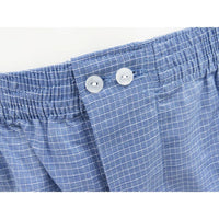 Colombo - Men's boxer shorts with front opening and button in Kent cotton poplin thread 