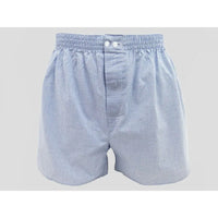 Colombo - Men's boxer shorts with front opening and button in Kent cotton poplin thread 