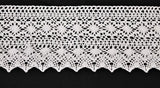 pizzo cotone art 8482 altezza 14 cm passamaneria merletto ricamo nastro smerlato tipo uncinetto traforato