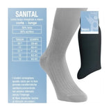 Prisco - 6 Pairs of short sanitary socks for men with wide rib in Sanital wool ribbed socks